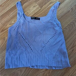 SHEIN Purple Ribbed Crop Tank Top